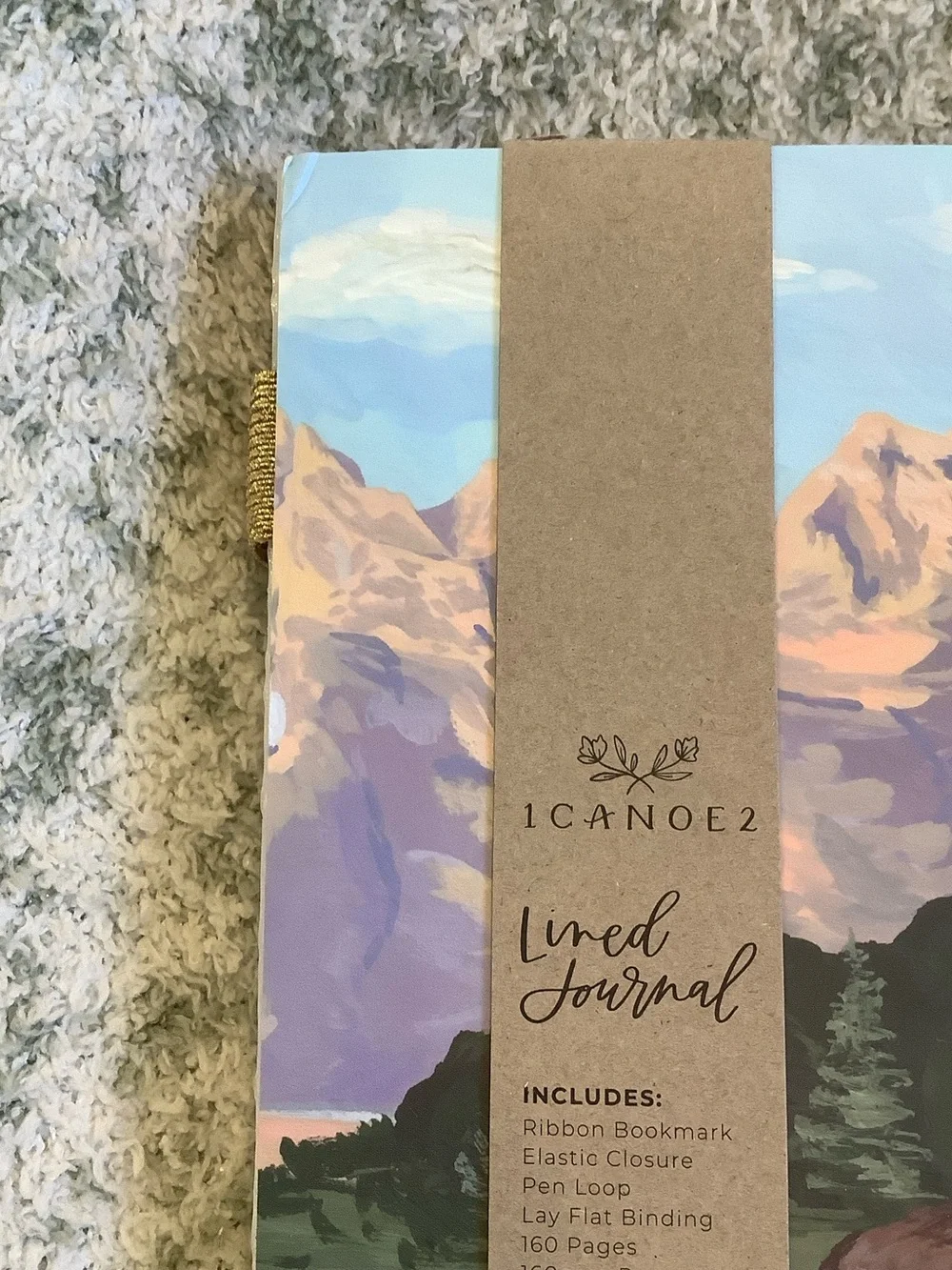 Scenic Mountain & Bison Lined Travel Vacation Camping Journal NWT 160pgs